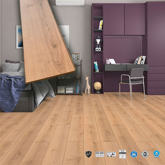 Pavimento in laminato 8mm Click Spazzolato  bisellato SAHRA 197x1205 - 10 anni garanzia