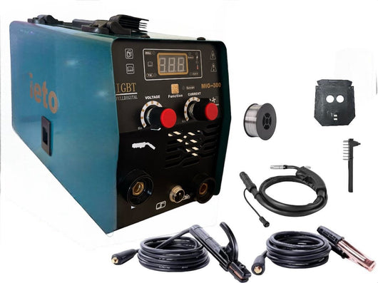 Saldatrice filo continuo 300A MIG-MMA-IGBT INVERTER NO GAS + elettrodo 07610