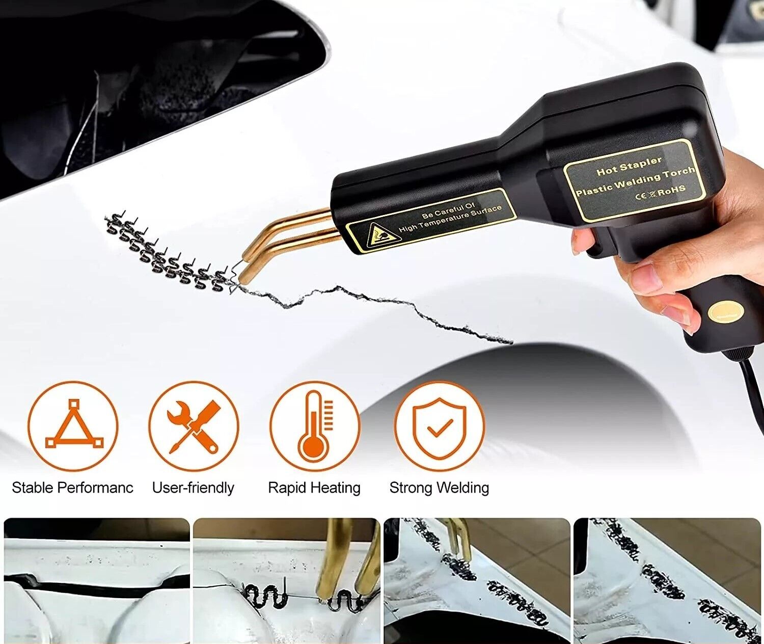 Saldatrice plastica 220V 50W kit riparazione saldatore saldatura con graffette N