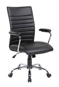 San franciscopoltrona direzionale con braccioli - nera