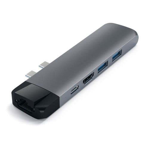 Satechi Type-C Pro Hub With Ethernet & 4K HDMI Space grigio