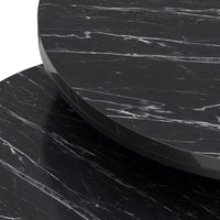 Set di 2 tavolini rotondi impilabili in marmo nero 03_0008370