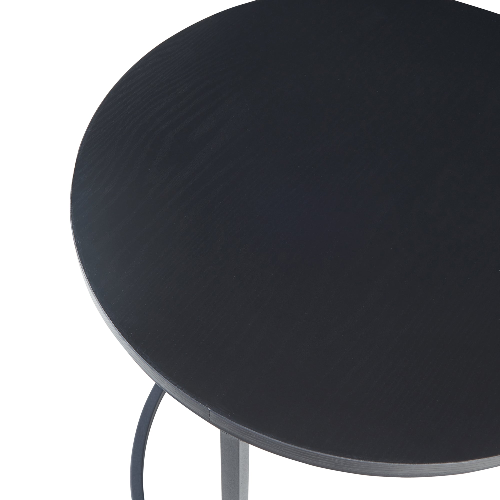 Set Ulricehamn di 3 Tavolini Rotondi Sovrapponibili - Nero [en.casa]