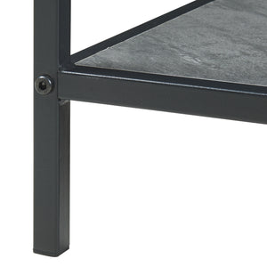 Tavolino Centrale da Salotto Pärghos 120x60x45 cm Nero / Effetto Cemento [en.casa]