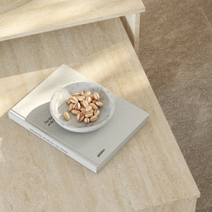 Set Sotapim di 2 Tavolini Rettangolari Componibili di Diverse Misure - Color Travertino [en.casa]