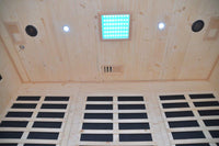 Sauna Infrarossi 4 posti, Tetto Tegole Canadesi, Cromoterapia 285x185cm H220cm Husba
