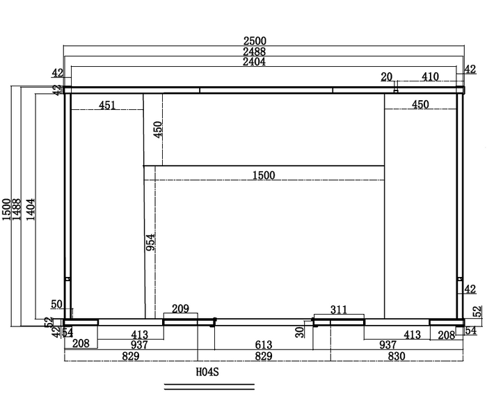 Sauna Infrarossi 4 posti, Tetto Tegole Canadesi, Cromoterapia 285x185cm H220cm Husba