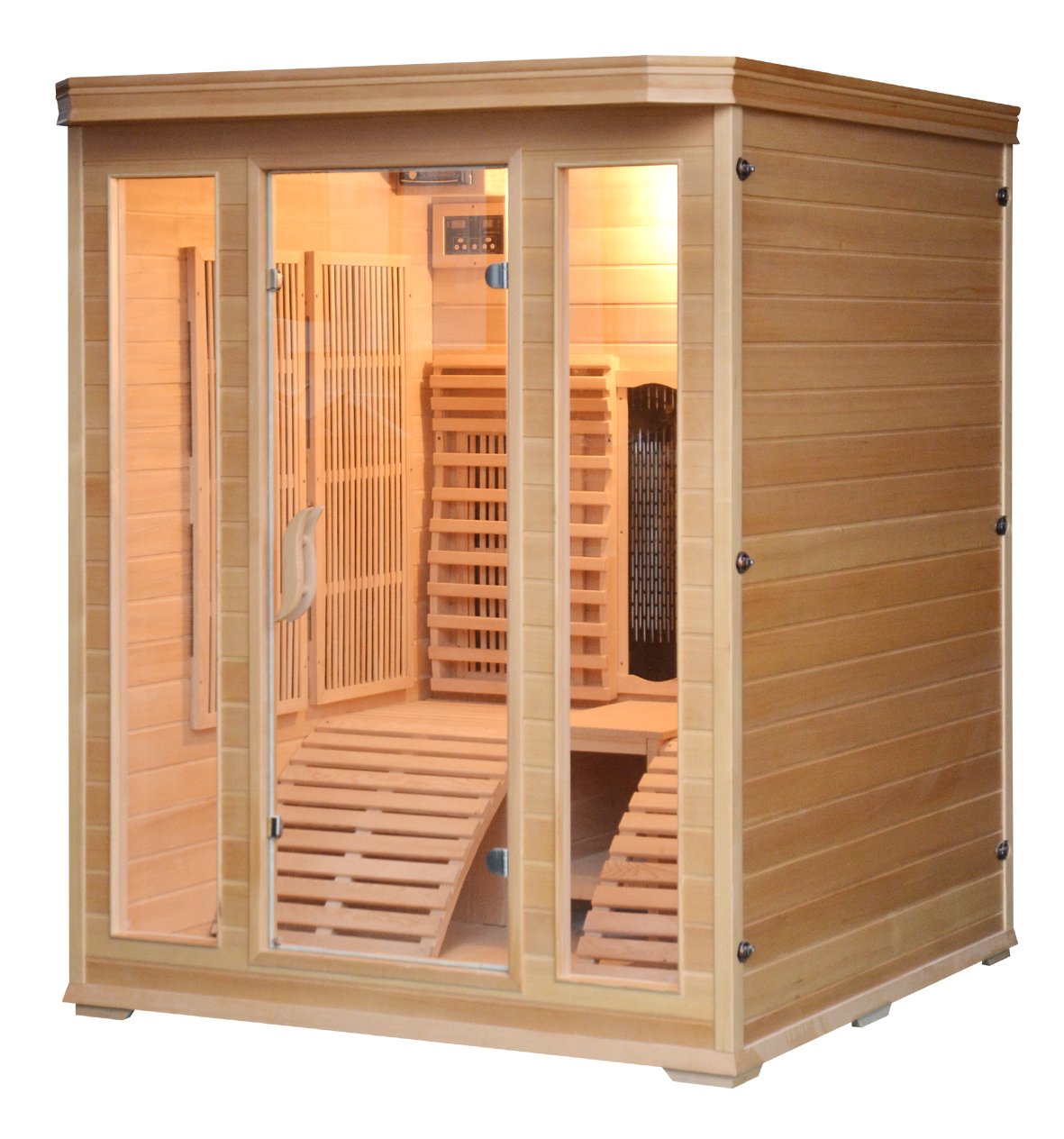 Sauna infrarossi, sdraio in legno, full optional 150x150x190cm Relpunt Cercilia