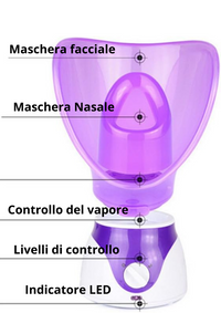 Sauna vaporizzatore facciale pulizia del viso punti neri impurità pelle 130 Watt