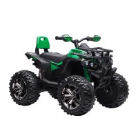 Quad per Bambini Elettrico 12V con Fari e Batteria Ricaricabile, Età 3-5 Anni, 100x65x73cm, Verde