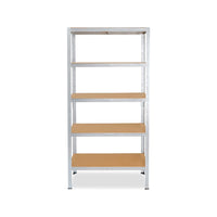 SCAFFALE SCAFFLATURA in Metallo per Officina E Garage 180x90x40 cm | SCAFFALE 5 ripiani con pannelli MDF montaggio a scatto semplice | Portata Massima 875 kg