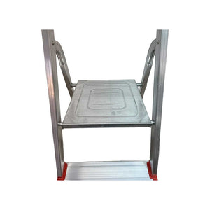 Scala In Alluminio 6 Gradini Con Base 7 Gradini Gs/Tuv En131 Portata Massima 150 Kg