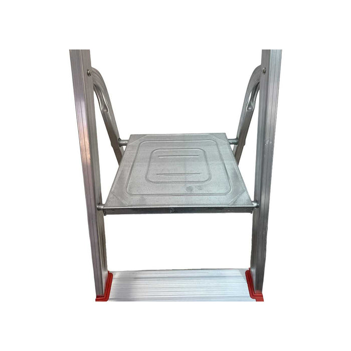 Scala In Alluminio 6 Gradini Con Base 7 Gradini Gs/Tuv En131 Portata Massima 150 Kg