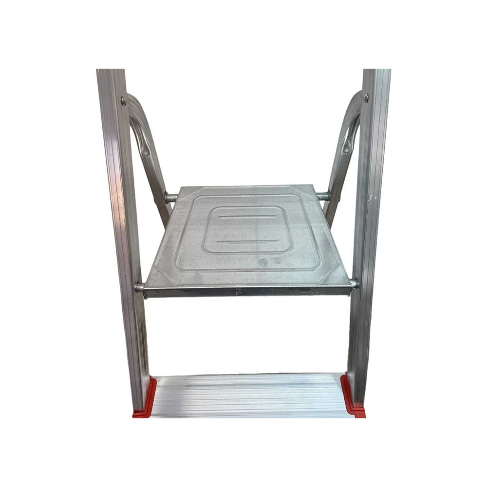 Scala In Alluminio 5 Gradini Con Base 6 Gradini Gs/Tuv En131 Portata Massima 150 Kg