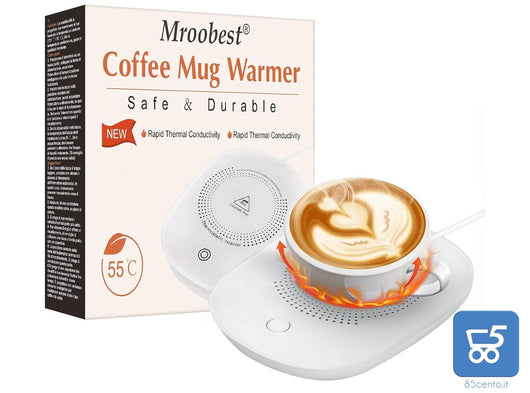 Scalda Tazza USB da caffè Bevande Piastra Riscaldante Impermeabile Temperatura costante 55 ° per Uso Domestico o in Ufficio con Interruttore Termico Smart Touch