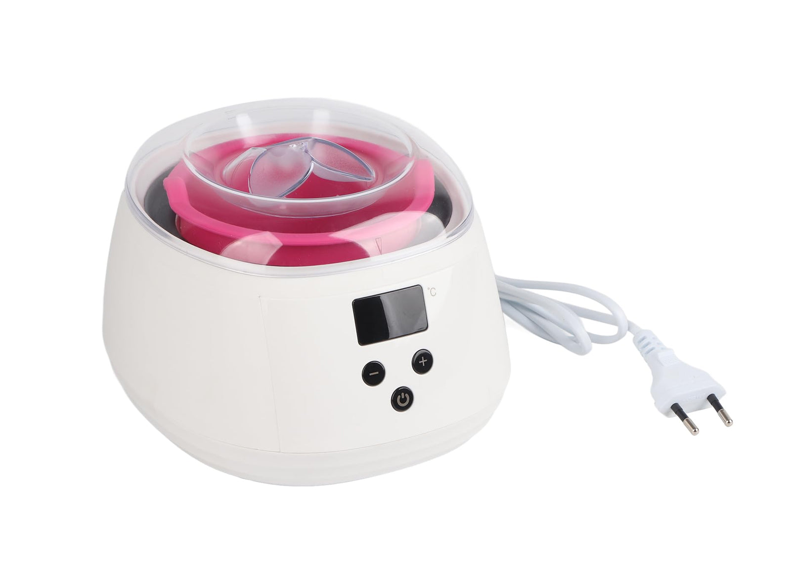 Scaldacera e Set di Cera per la Depilazione con Display LED Ciotola in Silicone e 4 Sacchetti di Cera in Grani per Sopracciglia Gambe Viso