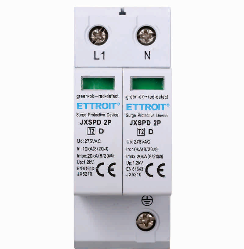 Scaricatore Di Sovratensione 2P 10KA-20KA T2 JXSPD