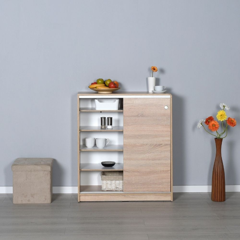 Scarpiera ADR322OAK2023 rovere ante scorrevoli e 4 ripiani