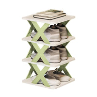 Scarpiera Salvaspazio portaoggetti modulare salvaspazio 4 ripiani 50 x 26 x 24cm