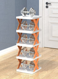 Scarpiera Salvaspazio portaoggetti modulare salvaspazio 4 ripiani 50 x 26 x 24cm