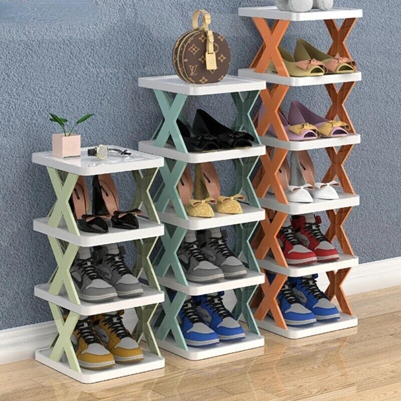 Scarpiera Salvaspazio portaoggetti modulare salvaspazio 6 ripiani 81 x 26 x 24cm