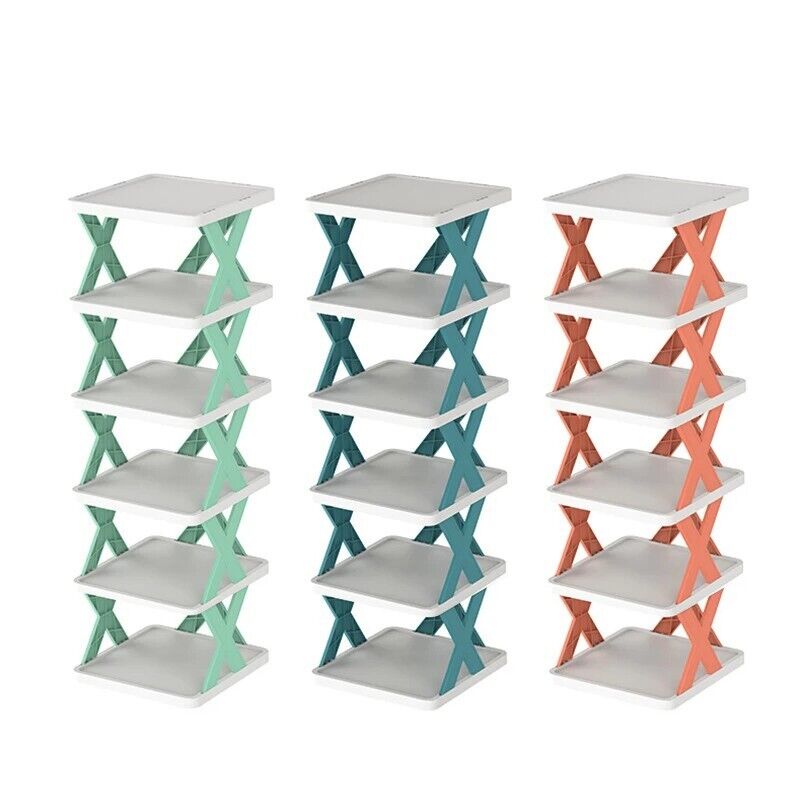 Scarpiera Salvaspazio portaoggetti modulare salvaspazio 6 ripiani 81 x 26 x 24cm