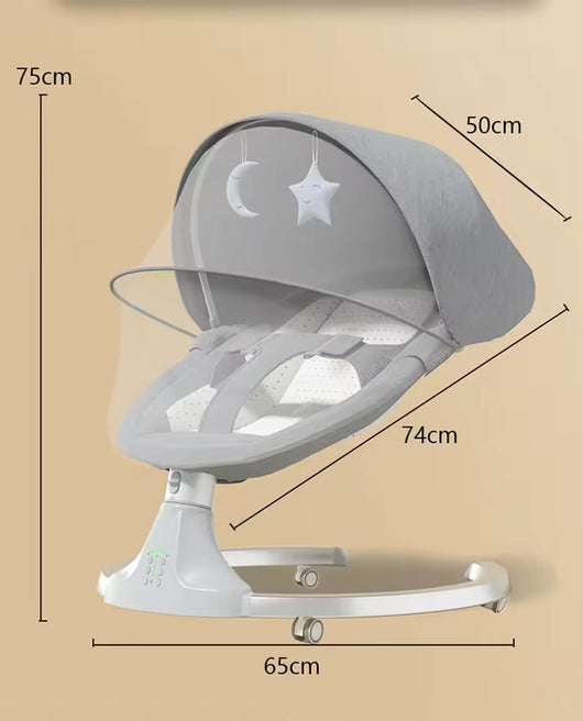 Sdraietta Altalena Sedia a Dondolo per Neonati Bluetooth con zanzariera bambini