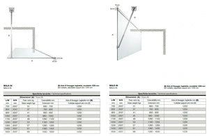 Parete Doccia Walk In H200 Anticalcare 8mm Trasparente - 70 cm
