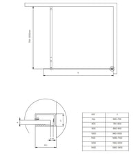 Parete Walkin H200cm Fumè 8mm Anticalcare Profili Cromo - 140 cm