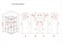 Box Doccia Cristallo 8mm Trasparente Doppio Scorrevole H195cm - Scorpius - 110x120
