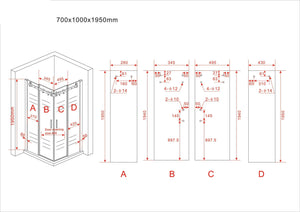 Box Doccia Cristallo 8mm Trasparente Doppio Scorrevole H195cm - Scorpius - 110x110