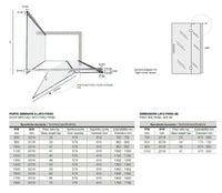 Box Doccia Battente Anticalcare 8mm Infinity - 79x148