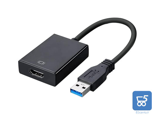 Scheda video Adattatore da USB a HDMI USB 3.0/2.0 Audio Video Adapter HD 1080P per PC, Laptop HDTV TV compatibile con Windows XP/7/8/10/11