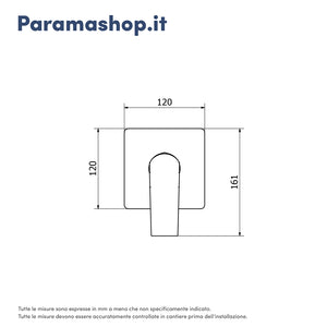 Set doccia cromato - Miscelatore incasso Greta con braccio e soffione 20 cm