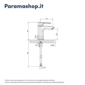 Miscelatore lavabo senza scarico cromato | Greta
