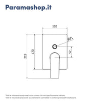 Set miscelatore lavabo, bidet ed incasso doccia con deviatore in ottone cromato | Greta