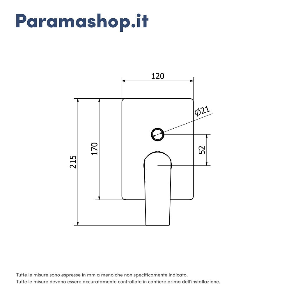 Set doccia cromato - Miscelatore incasso 2 vie Greta, braccio 30cm, soffione slim 20cm e doccino