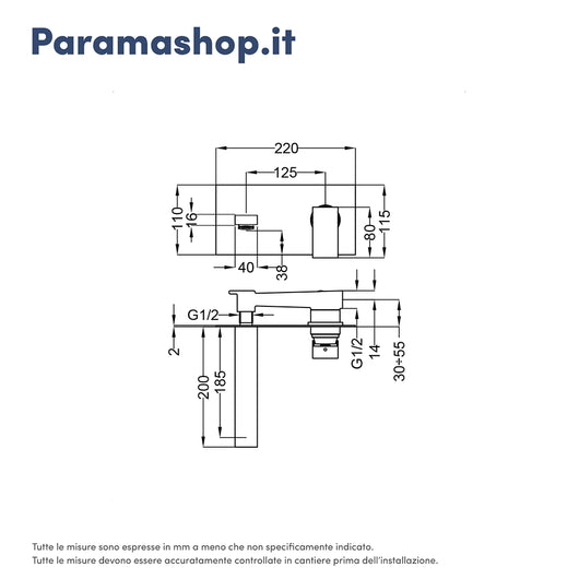 Miscelatore lavabo ad incasso senza scarico cromato | Hedy
