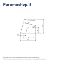 Miscelatore lavabo senza scarico cromato | Judy