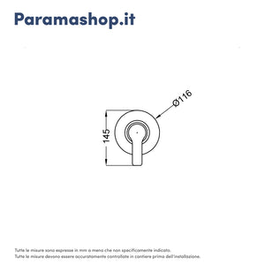 Set doccia cromato - Miscelatore incasso Mia con braccio e soffione slim 20 cm