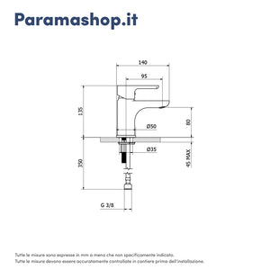 Set miscelatore lavabo e bidet senza scarico cromato | Mia