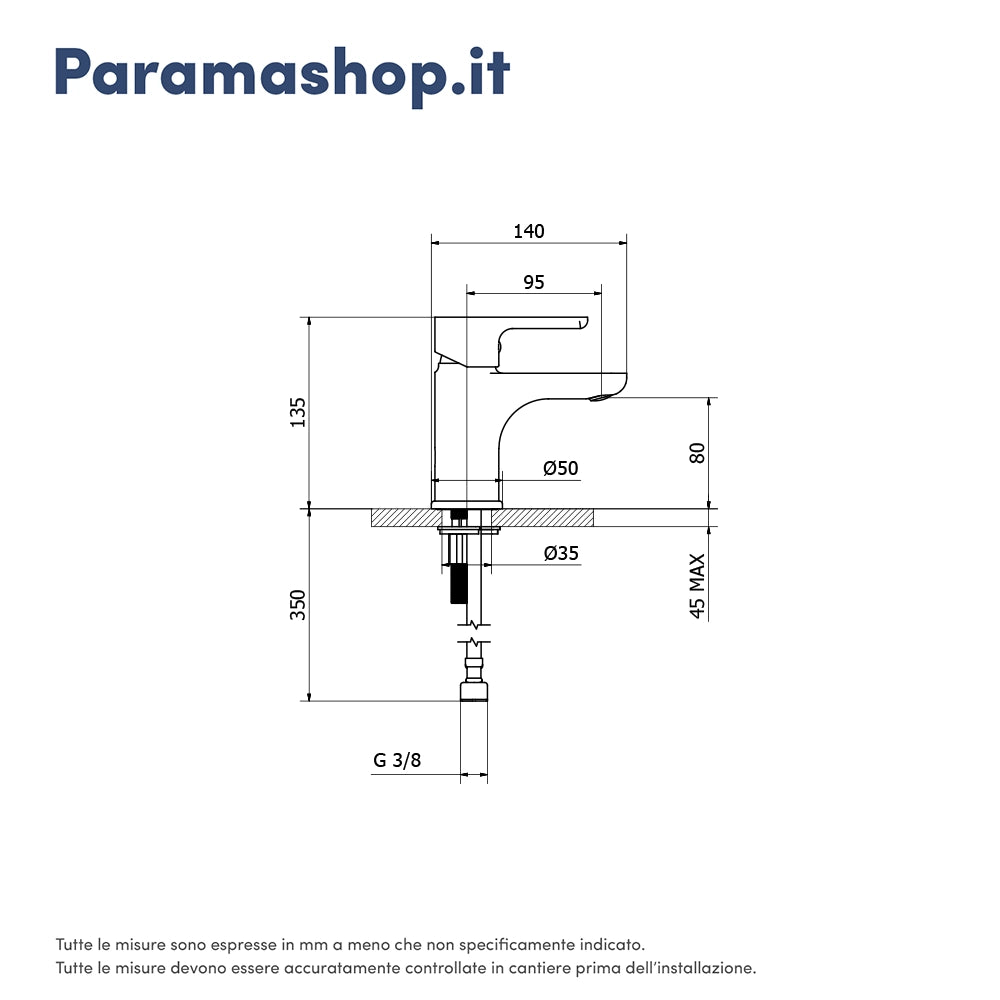 Set miscelatore lavabo e bidet senza scarico ed incasso doccia con deviatore in ottone cromato | Mia