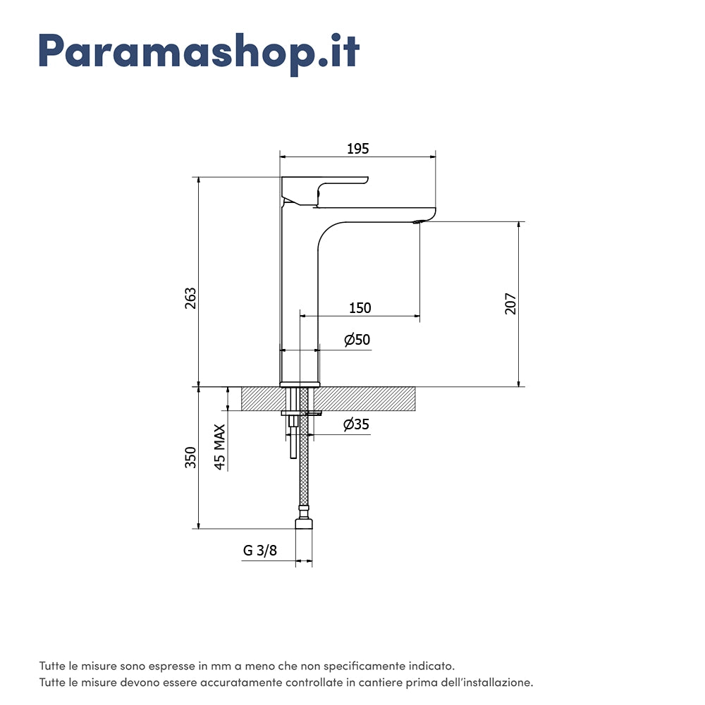 Set miscelatore lavabo alto e bidet senza scarico ed incasso doccia con deviatore in ottone cromato | Mia