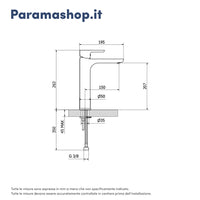 Set miscelatore lavabo alto e bidet senza scarico ed incasso doccia con deviatore in ottone cromato | Mia