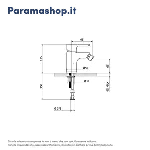 Set miscelatore lavabo ad incasso e bidet ed incasso doccia monocomando in ottone cromato | Mia