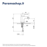 Set miscelatore lavabo ad incasso e bidet senza scarico cromato | Mia