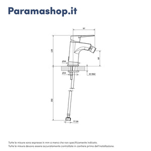 Set miscelatore lavabo ad incasso e bidet senza scarico cromato | Sophia