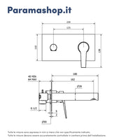 Set miscelatore lavabo ad incasso e bidet senza scarico cromato | Sophia