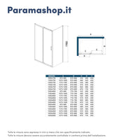 Box doccia 70x150 cm scorrevole vetro temperato 6mm trasparente h198 | Tahiti