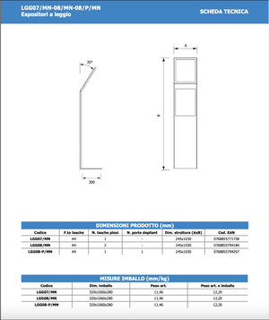 Leggio in metallo verniciato nero